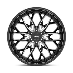 22" DUB WHEELS OG S263 GLOSS BLACK MILLED FINISH RIMS - Image 2