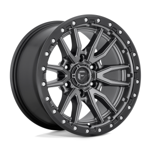 17" FUEL WHEELS D680 REBEL ANTHRACITE CENTER WITH BLACK LIP 6-LUG OFF-ROAD RIMS