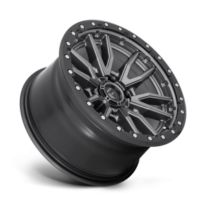 17" FUEL WHEELS D680 REBEL ANTHRACITE CENTER WITH BLACK LIP 6-LUG OFF-ROAD RIMS - Image 3