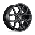 22" DUB WHEELS S208 ROYALTY GLOSS BLACK FINISH RIMS