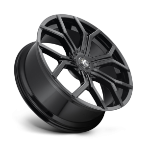 22" DUB WHEELS S208 ROYALTY GLOSS BLACK FINISH RIMS - Image 3