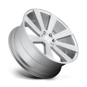 22" DUB WHEELS 8 BALL S213 GLOSS SILVER BRUSHED FINISH RIMS - Image 3