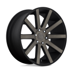 24" DUB WHEELS SHOT CALLA S121 MATTE BLACK DOUBLE DARK TINT FINISH RIMS