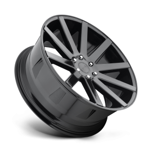 24" DUB WHEELS SHOT CALLA S219 GLOSS BLACK FINISH RIMS - Image 2