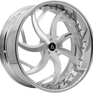 26" ARTIS FORGED SINCITY BRUSHED FACE CHROME LIP FINISH RIMS