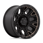 17" FUEL WHEELS D824 TRACTION MATTE BLACK WITH DOUBLE DARK TINT OFF-ROAD RIMS