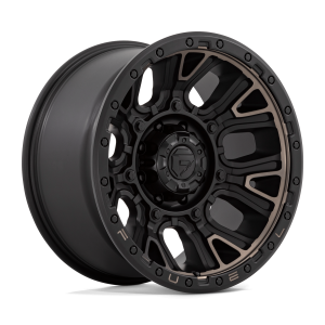 17" FUEL WHEELS D824 TRACTION MATTE BLACK WITH DOUBLE DARK TINT OFF-ROAD RIMS