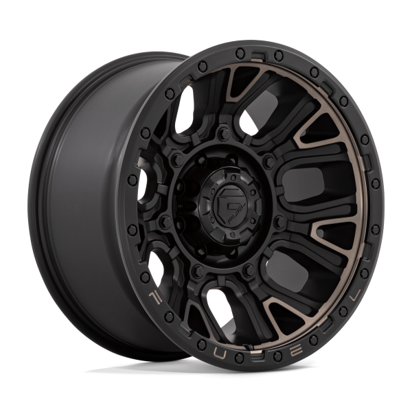 17" FUEL WHEELS D824 TRACTION MATTE BLACK WITH DOUBLE DARK TINT OFF-ROAD RIMS