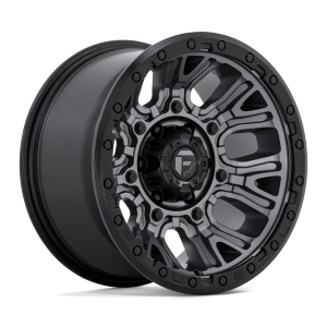 17" FUEL WHEELS D825 TRACTION MATTE GUNMETAL WITH BLACK RING OFF-ROAD RIMS