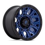 17" FUEL WHEELS D827 TRACTION DARK BLUE WITH BLACK RING OFF-ROAD RIMS