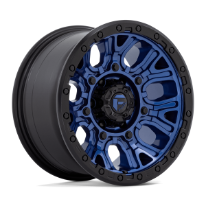 17" FUEL WHEELS D827 TRACTION DARK BLUE WITH BLACK RING OFF-ROAD RIMS