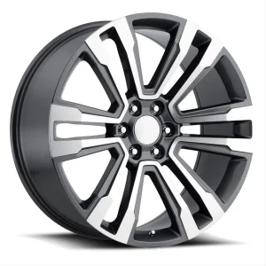 24" TOPLINE REPLICAS WHEELS V1184 SILVERADO GUNMETAL MACHINED FINISH RIMS 6x139