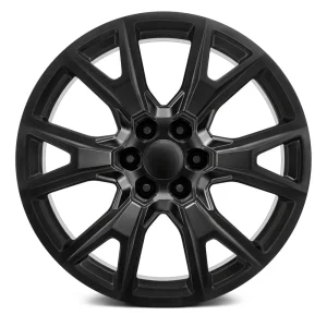 24" TOPLINE REPLICAS WHEELS V1194 SILVERADO SATIN BLACK FINISH RIMS  6x139
