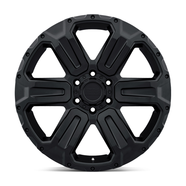 18" BLACK RHINO WHEELS WANAKA MATTE BLACK FINISH OFF-ROAD RIMS