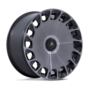 20" ASANTI BLACK LABEL WHEELS ARISTOCRAT GLOSS BLACK MACHINED FACE WITH DOUBLE DARK TINT FINISH RIMS
