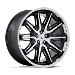 20" ASANTI BLACK LABEL WHEELS IMPERATOR GLOSS BLACK MACHINED WITH SS LIP FINISH RIMS