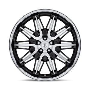 20" ASANTI BLACK LABEL WHEELS IMPERATOR GLOSS BLACK MACHINED WITH SS LIP FINISH RIMS - Image 2