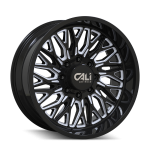 22" CALI WHEELS CRUSHER 9118 GLOSS BLACK W/MILLED SPOKES FINISH RIMS