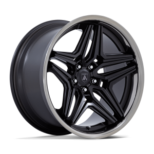 20" ASANTI BLACK LABEL WHEELS DUKE SATIN BLACK WITH DDT LIP FINISH RIMS