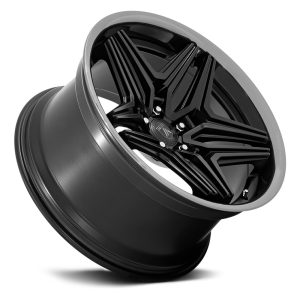 20" ASANTI BLACK LABEL WHEELS DUKE SATIN BLACK WITH DDT LIP FINISH RIMS - Image 3