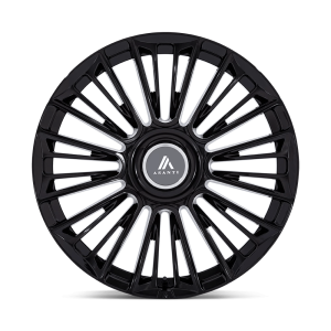 26" ASANTI BLACK LABEL WHEELS PREMIER GLOSS BLACK FINISH RIMS - Image 2