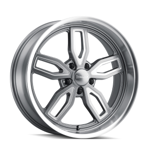 18" RIDLER WHEELS 608 GREY WITH MILLED SPOKES AND DIAMOND LIP RIMS