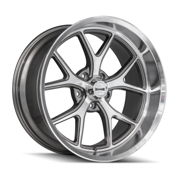 Ridler661GGD1 20" RIDLER WHEELS 610 GLOSS GREY WITH DIAMOND CUT FACE AND LIP RIMS