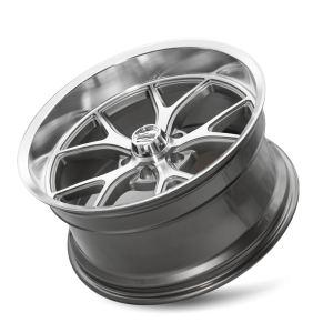 20" RIDLER WHEELS 610 GLOSS GREY WITH DIAMOND CUT FACE AND LIP RIMS - Image 3