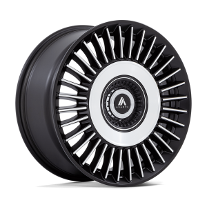 20" ASANTI BLACK LABEL WHEELS TIARA SATIN BLACK MACHINED FACE FINISH RIMS