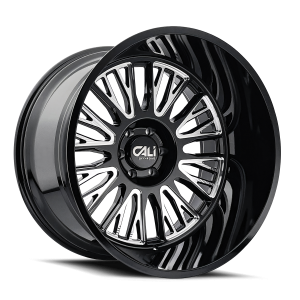 20" CALI WHEELS VERTEX 9116 GLOSS BLACK W/MILLED SPOKES FINISH RIMS