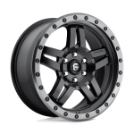 18" FUEL WHEELS D557 ANZA MATTE BLACK WITH GREY RING OFF-ROAD RIMS