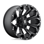18" FUEL WHEELS D546 ASSAULT BLACK MILLED CROSSOVER RIMS