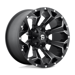 18" FUEL WHEELS D546 ASSAULT BLACK MILLED CROSSOVER RIMS