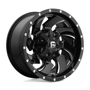 18" FUEL WHEELS D574 CLEAVER GLOSS BLACK MILLED OFF-ROAD RIMS