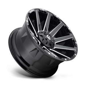 18" FUEL WHEELS D615 CONTRA GLOSS BLACK MILLED OFF-ROAD RIMS - Image 2