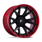 18" FUEL WHEELS D402 CATALYST MATTE BLACK WITH CANDY RED LIP OFF-ROAD FUSION FORGED RIMS