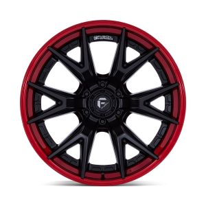 18" FUEL WHEELS D402 CATALYST MATTE BLACK WITH CANDY RED LIP OFF-ROAD FUSION FORGED RIMS - Image 3