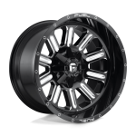 18" FUEL WHEELS D620 HARDLINE GLOSS BLACK MILLED OFF-ROAD RIMS