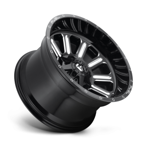 18" FUEL WHEELS D620 HARDLINE GLOSS BLACK MILLED OFF-ROAD RIMS - Image 2