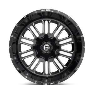 18" FUEL WHEELS D620 HARDLINE GLOSS BLACK MILLED OFF-ROAD RIMS - Image 3