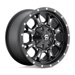 18" FUEL WHEELS D517 KRANK MATTE BLACK MILLED OFF-ROAD RIMS