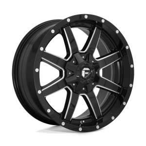 18" FUEL WHEELS D538 MAVERICK BLACK MILLED OFF-ROAD RIMS