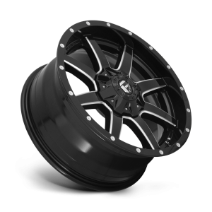 18" FUEL WHEELS D538 MAVERICK BLACK MILLED CROSSOVER RIMS - Image 2
