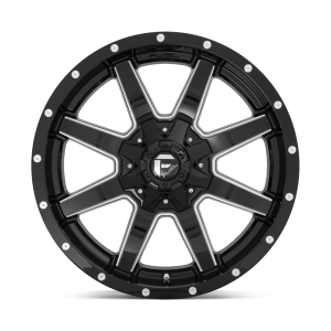18" FUEL WHEELS D610 MAVERICK GLOSS BLACK MILLED OFF-ROAD RIMS - Image 3