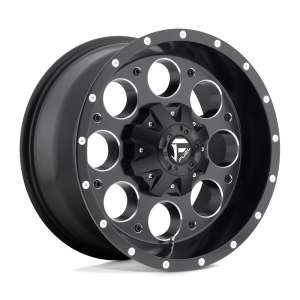 18" FUEL WHEELS D525 REVOLVER MATTE BLACK MILLED CROSSOVER RIMS
