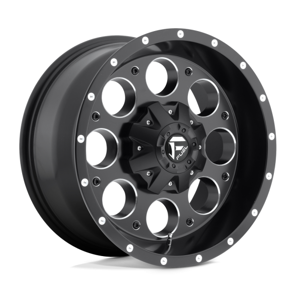 18" FUEL WHEELS D525 REVOLVER MATTE BLACK MILLED OFF-ROAD RIMS