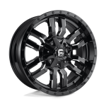 18" FUEL WHEELS D595 SLEDGE GLOSS BLACK MILLED OFF-ROAD RIMS