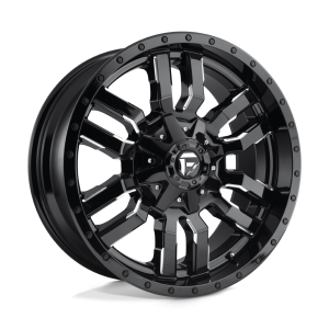 18" FUEL WHEELS D595 SLEDGE GLOSS BLACK MILLED OFF-ROAD RIMS