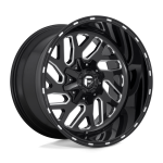 18" FUEL WHEELS D851 TRITON BLACK MILLED OFF-ROAD RIMS