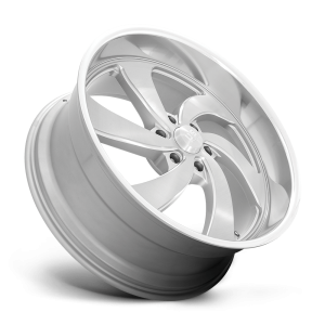 22" U.S. MAGS WHEELS DESPERADO U134 SILVER BRUSHED DIAMOND CUT LIP - Image 2